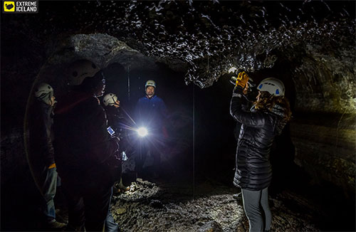 Leidarendi, caving in Reykjanes