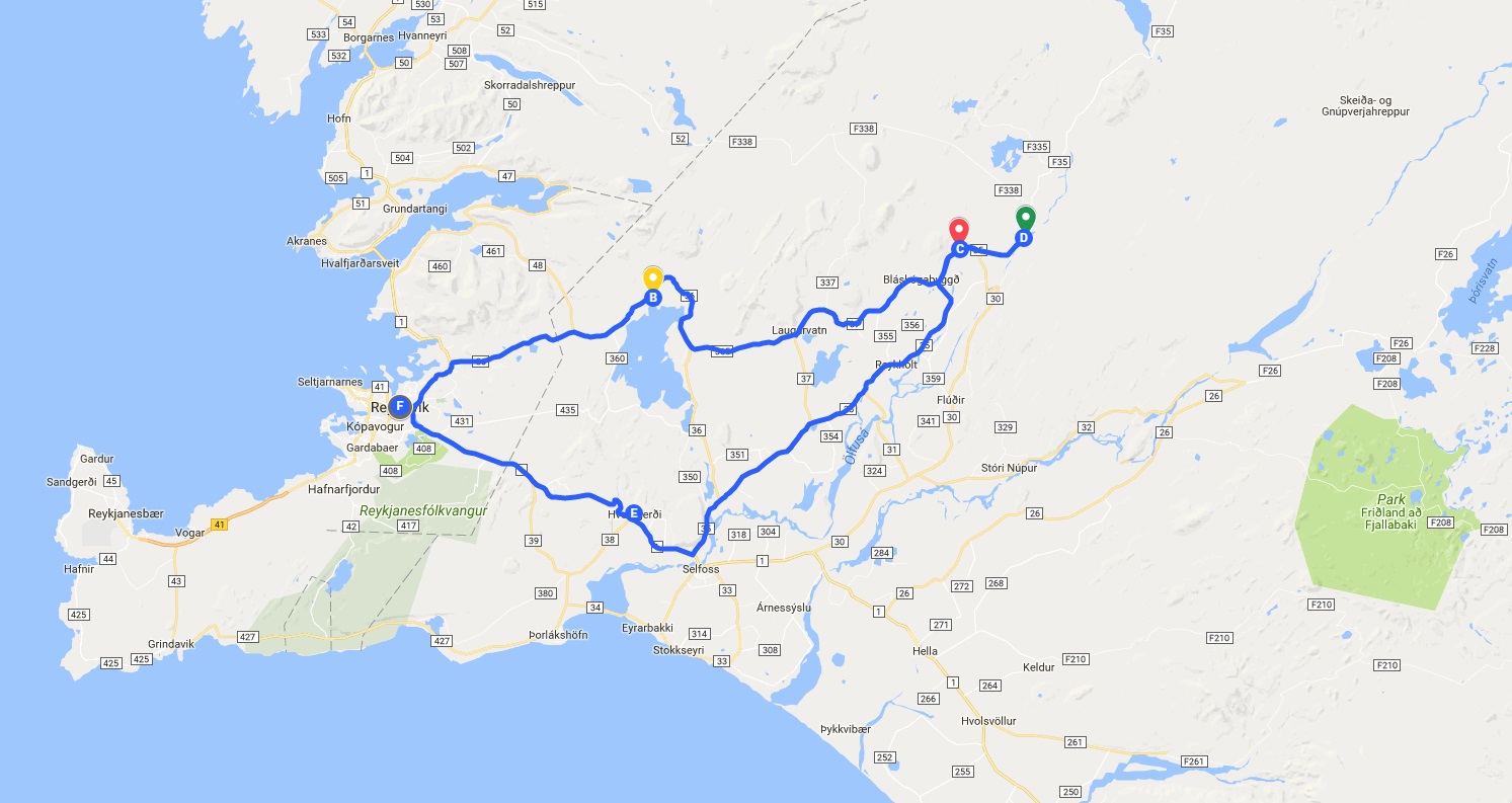 黄金圈的惊喜行程路线