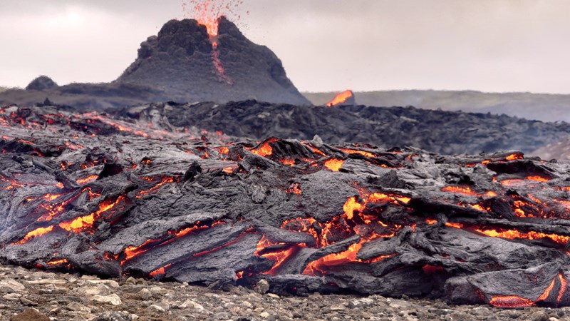 冰岛法格拉达尔山 火山
